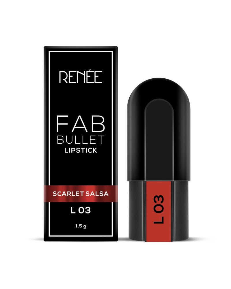 RENEE FAB Bullet Lipstick - Scarlet Salsa (1.5 gm) (Mini / Small Pack/ Sample)