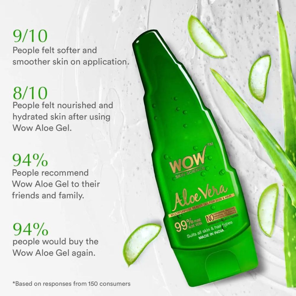 WOW Skin Science 99% Pure Aloe Vera Gel For Skin & Hair ( 250 ml ) ( Full Size )