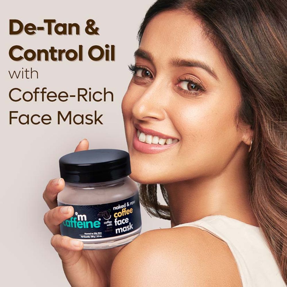 mCaffeine D-Tan Removal Coffee Clay Face Mask - Pore Cleansing Face Pack for Normal to Oily Skin (100gm) ( Full Size )