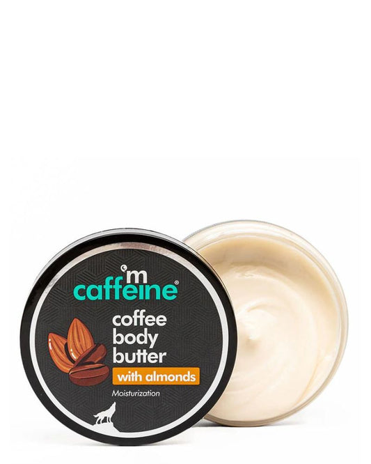 mCaffeine Coffee & Almond Body Butter with Shea Butter for Deep Moisturization & Smooth Skin ( 100 g ) ( Full Size )