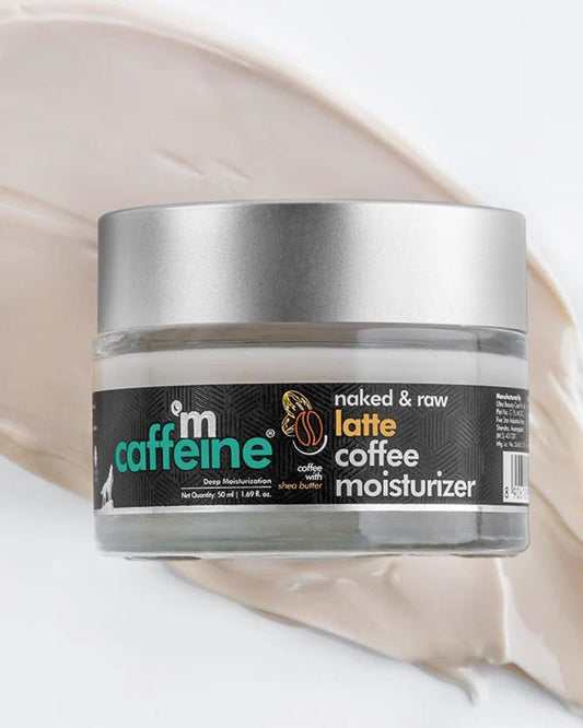mCaffeine Latte Coffee Face Moisturizer with Shea Butter - Ceramide - Almond Milk   (50 ml ) ( Full Size )
