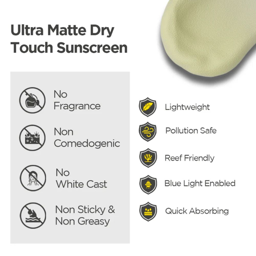 Sun Scoop Oil Free Ultra Matte Sunscreen for Oily Skin | SPF 50, PA+++ (45g)