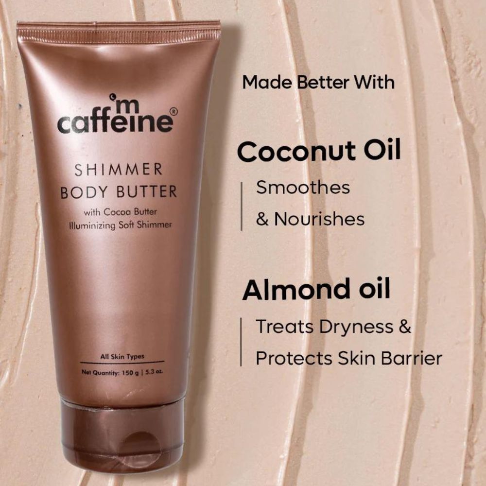 mCaffeine Shimmer Body Butter with Cocoa Butter ( 150 g ) ( Full Size )