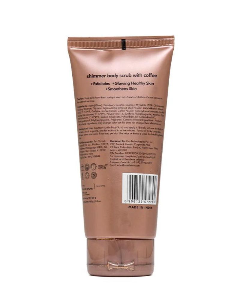 mCaffeine Shimmer Body Scrub with Coffee ( 150 g ) ( Full Size )