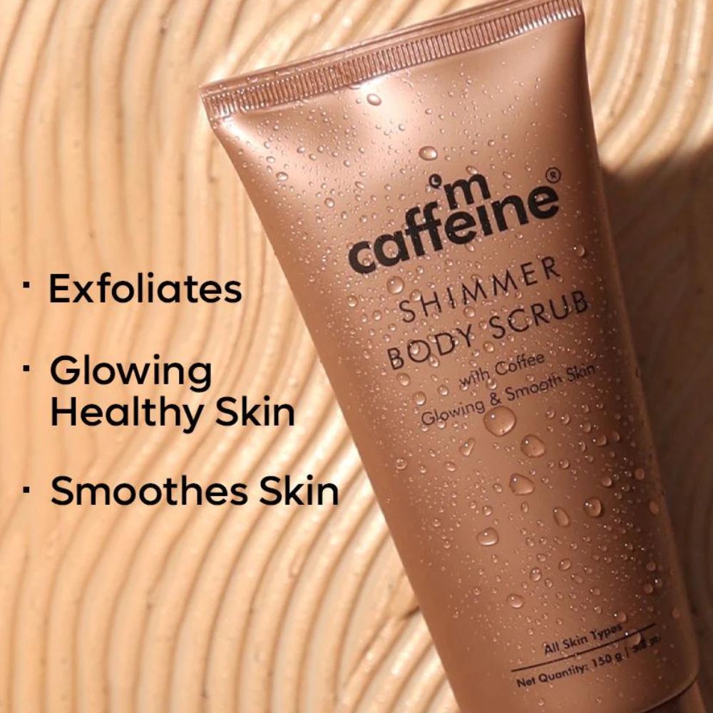 mCaffeine Shimmer Body Scrub with Coffee ( 150 g ) ( Full Size )